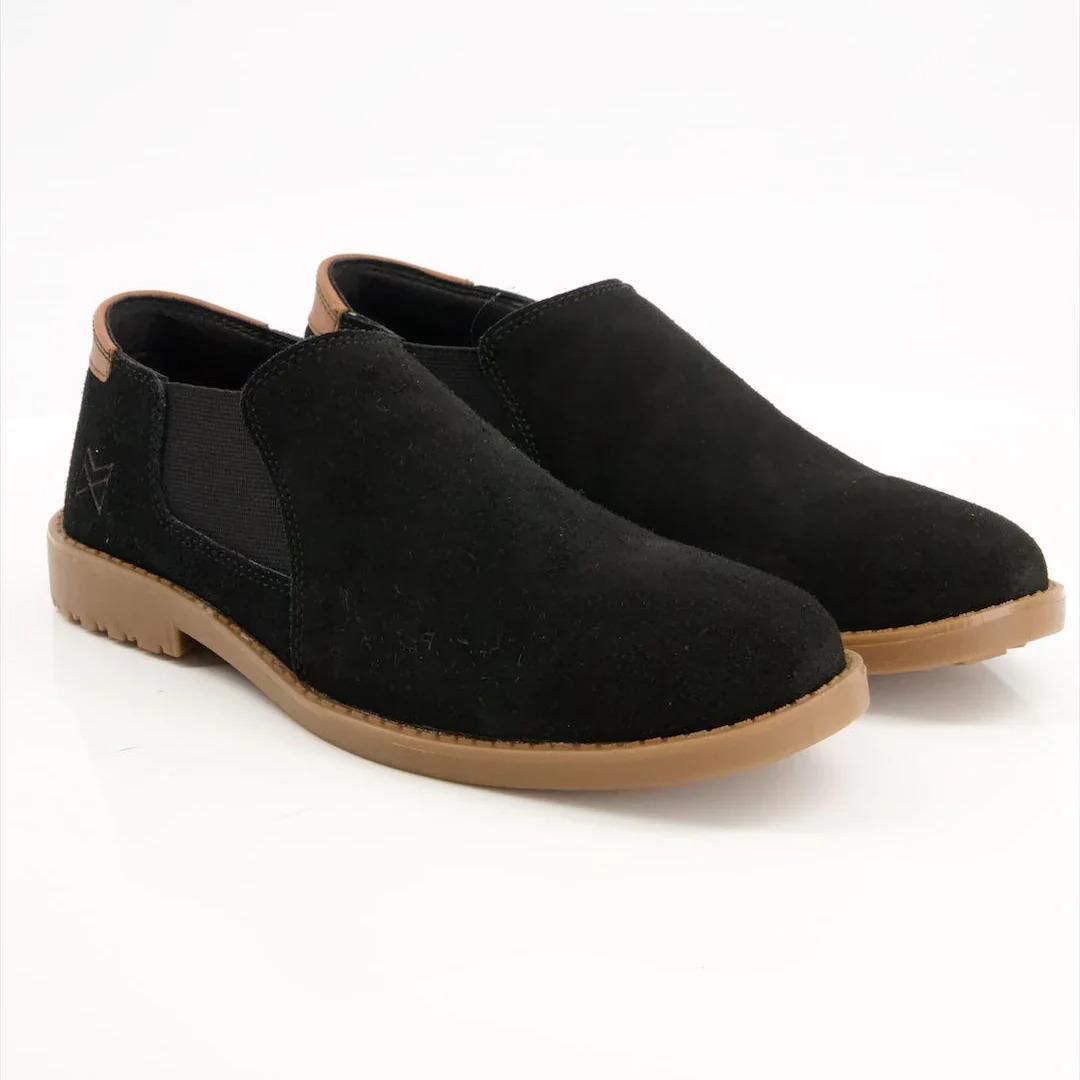 Walk Worthy Chelsea Shoes — Black Suede
