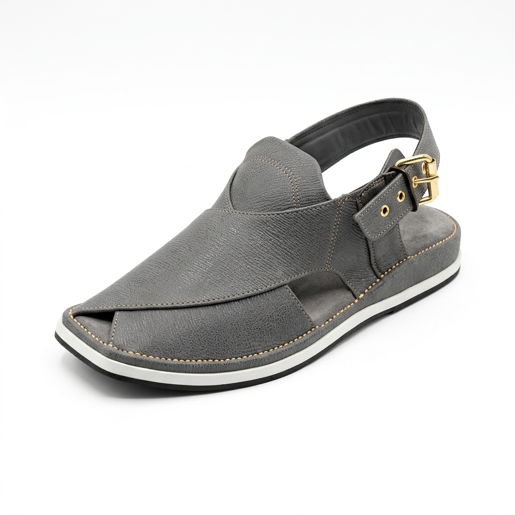 Walk Worthy Peshawari Chappal — Slate Urban