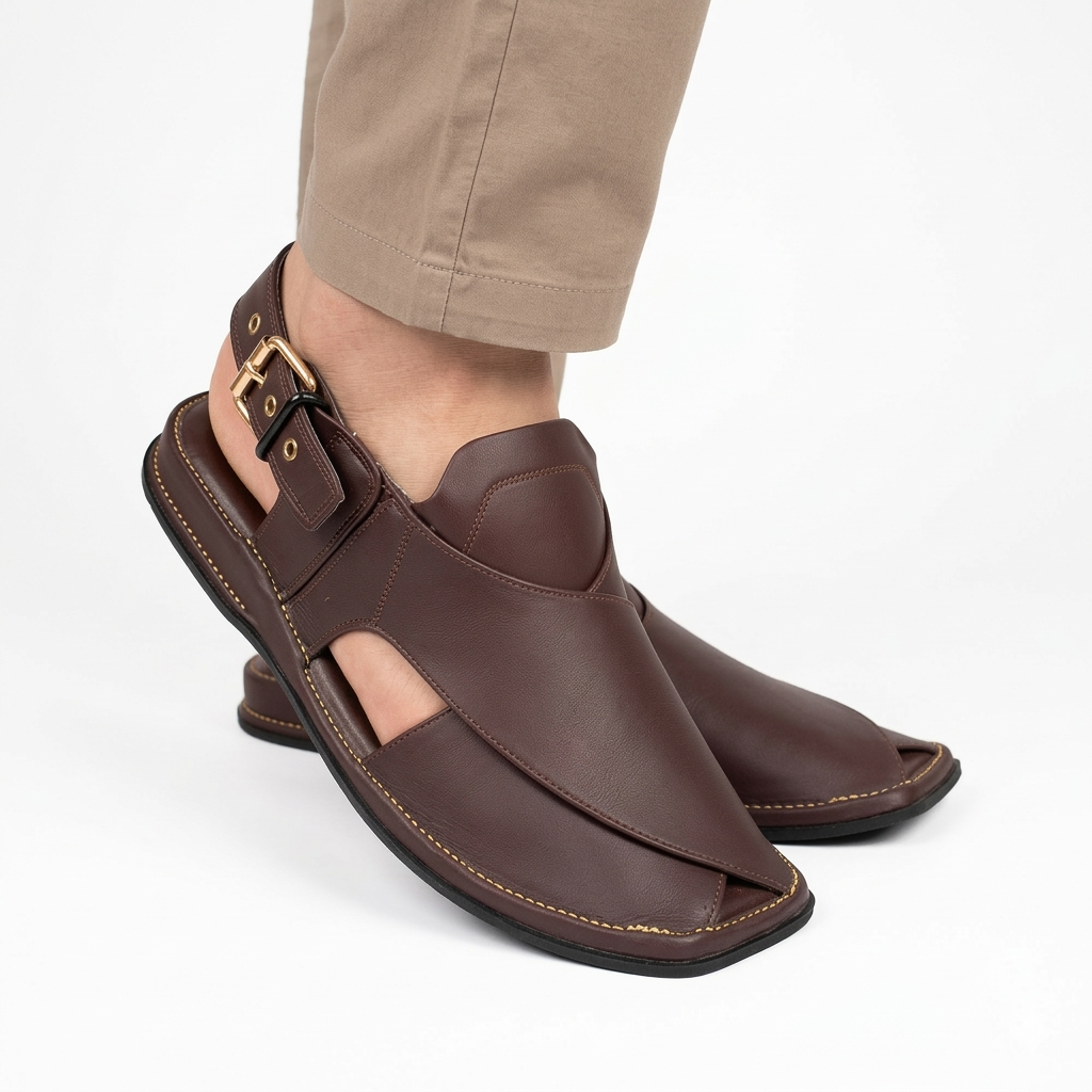 Walk Worthy Peshawari Chappal — Sultan Brown