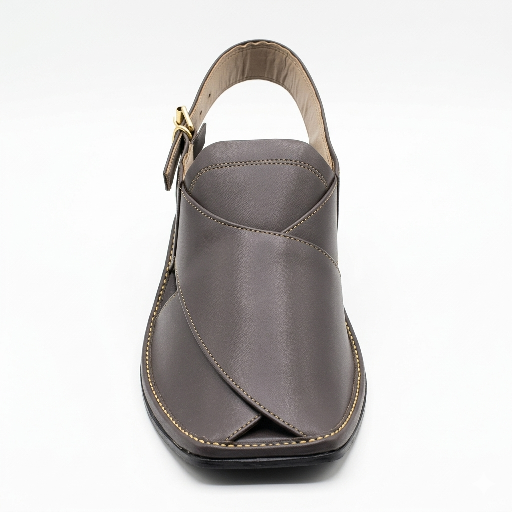 Walk Worthy Peshawari Chappal — Charcoal Slate