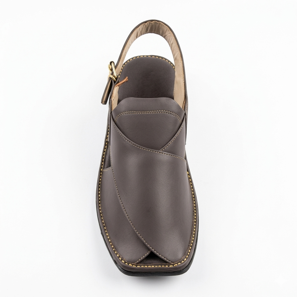 Walk Worthy Peshawari Chappal — Charcoal Slate