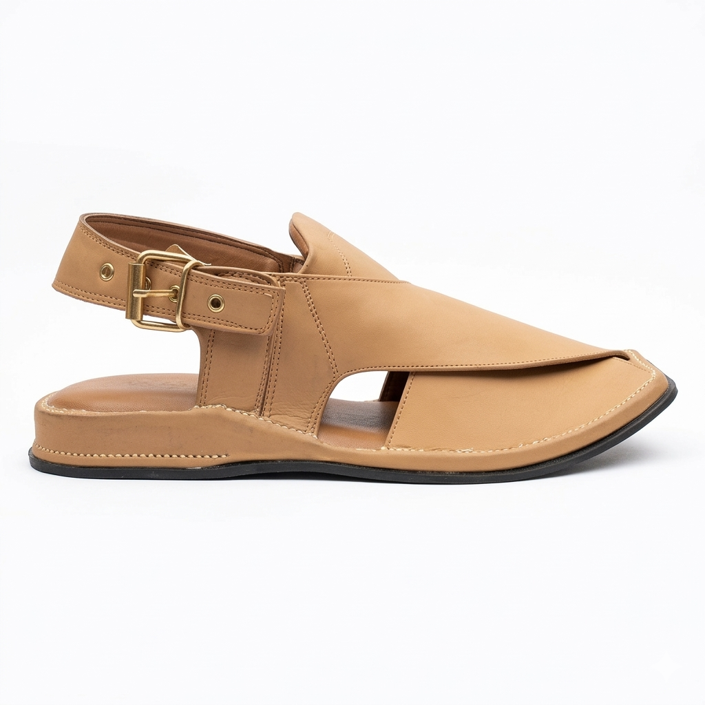 Walk Worthy Peshawari Chappal — Ivory Classic
