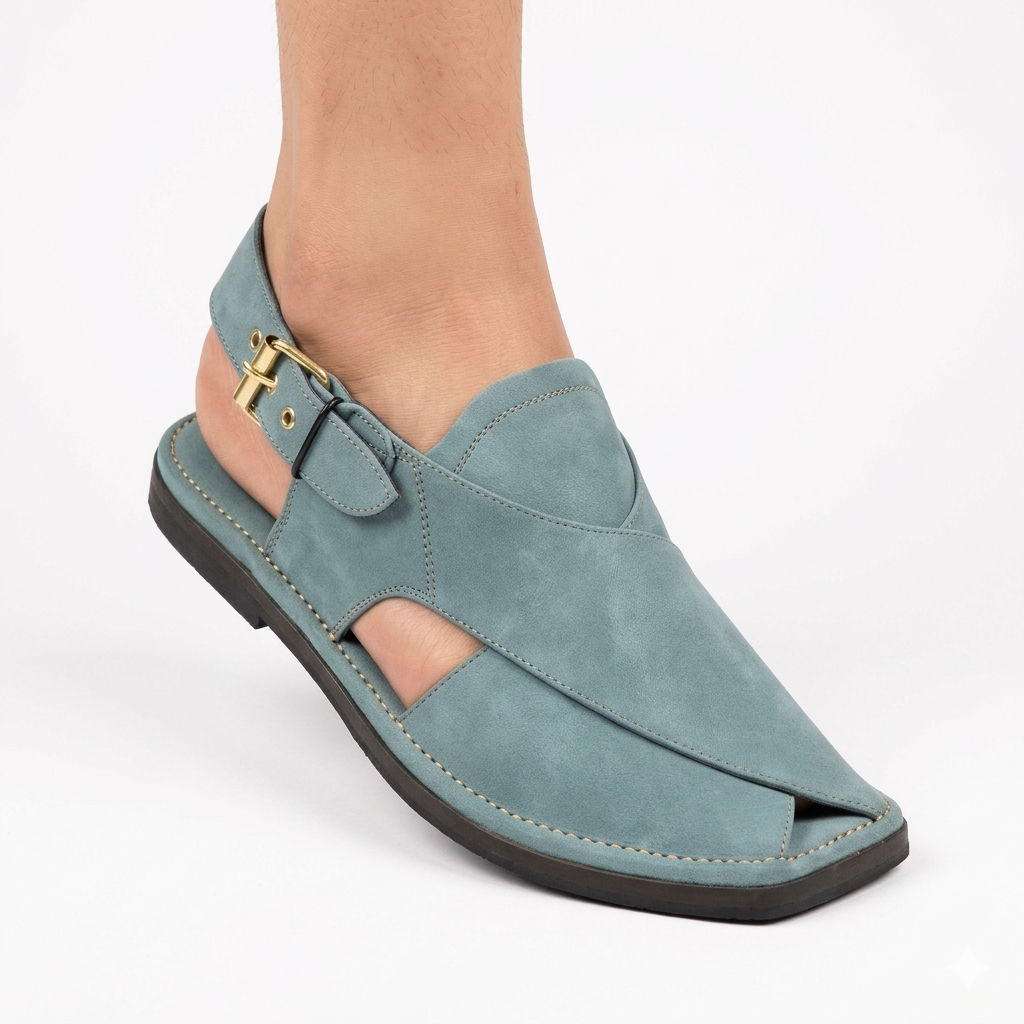 Walk Worthy Peshawari Chappal — Sky Frost