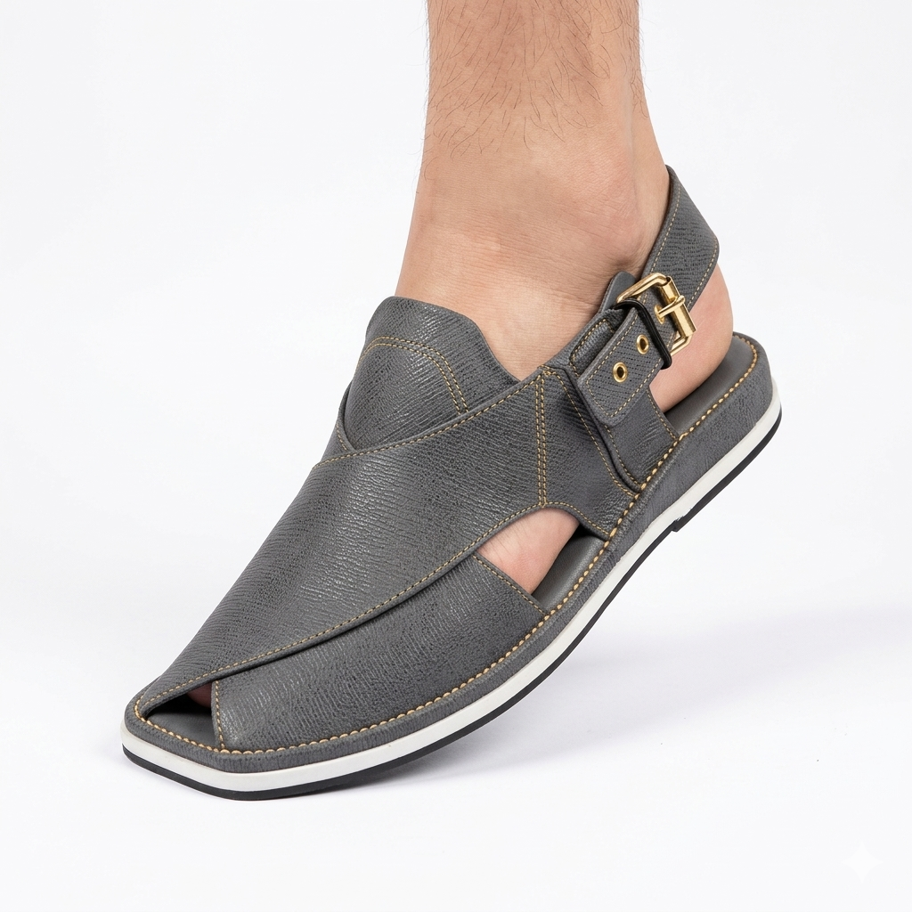 Walk Worthy Peshawari Chappal — Slate Urban