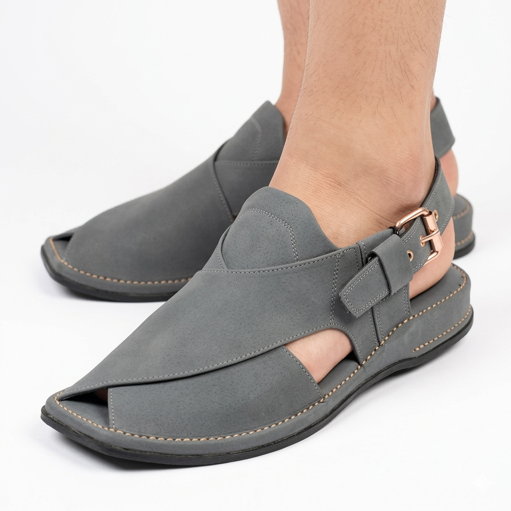Walk Worthy Peshawari Chappal — Navy Marine